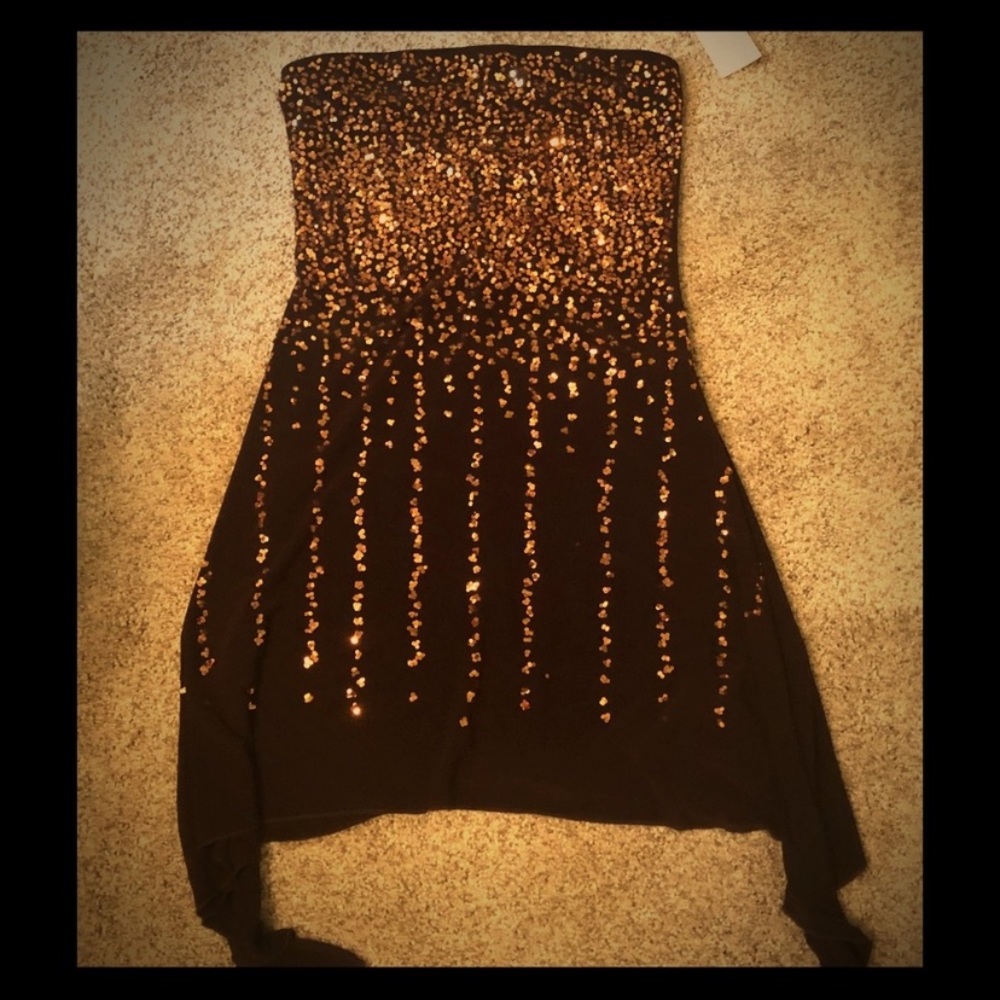 NWT Charlotte Russe Sequin Strapless Dress